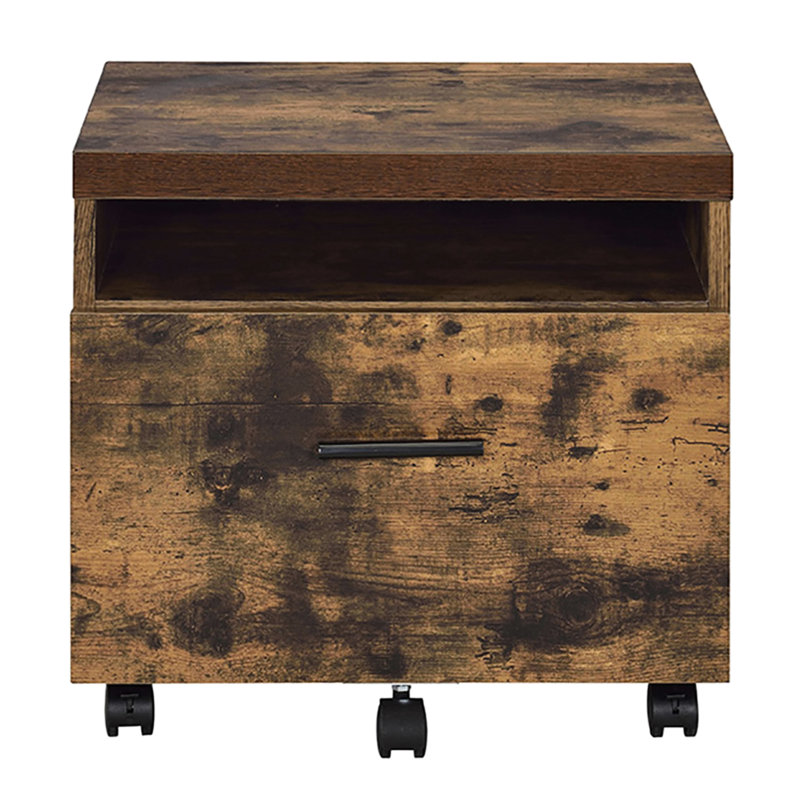 1 armoire rustique en chêne patiné et noir