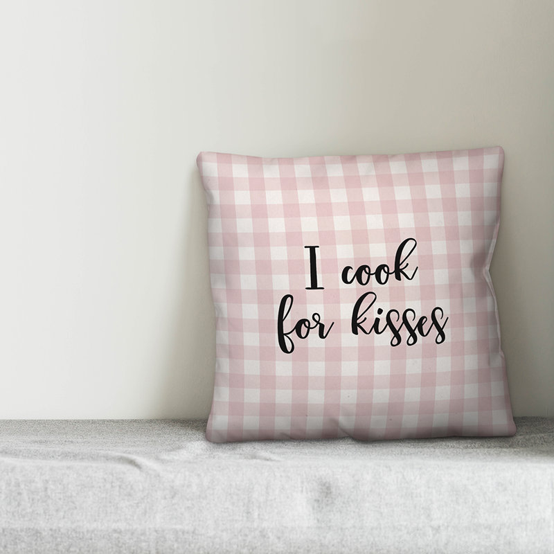 Plaid Throw Pillow, Pink/Black, Throw Pillow