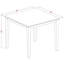 5 Piece Dinette Set for 4 Includes a Square Dining Room Table and 4 Linen Fabric Kitchen Dining Chairs, Oak-1611815935