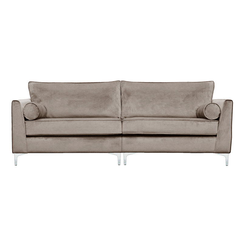 Giancarlo 4 Seater Velvet Sofa, Taupe