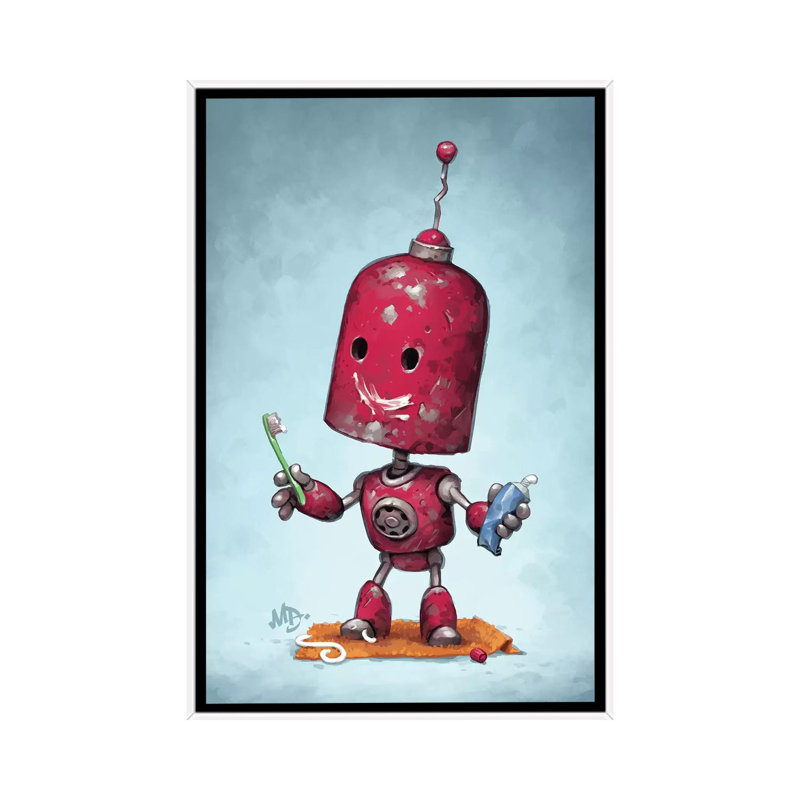 « Brave face » par Matt Dixon-impression, Toile blanche encadrée, Pas de tapis, H 60 po x l 40po x P 1,5 po