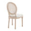 Ensemble de 2 chaises d'appoint à dossier Louis Rotin en bois massif Cateno