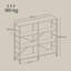 4-Tier Bookshelf, Shelving Unit, Tall Storage Shelf, 30 X 120 X 109.4 Cm, Industrial Style, Room Divider, Living Room, Study, Kitchen, Rustic Brown