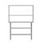 Table de travail commerciale en acier inoxydable avec 2 tablettes et tablettes-110963521
