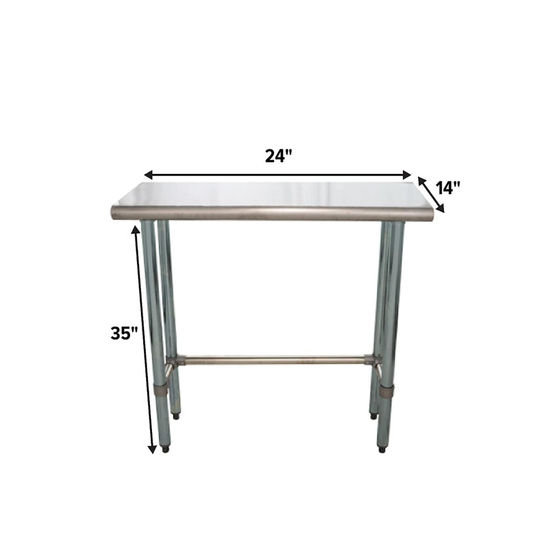 Table de préparation commerciale en acier inoxydable H 35 po x l 24 po x P 14 po Express KitchQuip