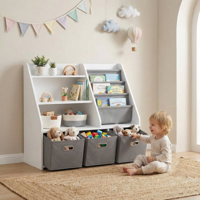 Kids Bookshelf And Toy Storage Organizer