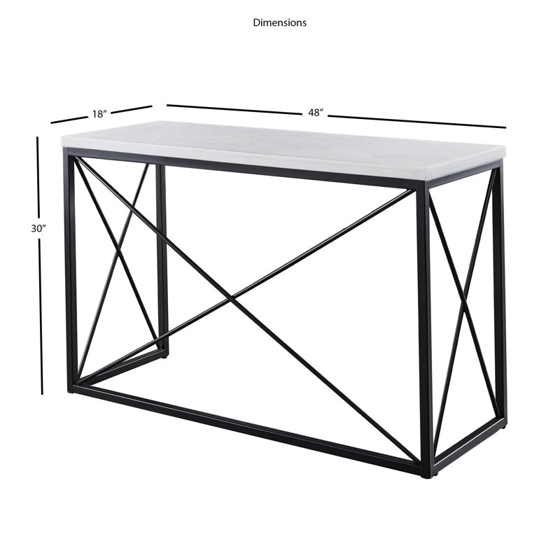 Geddes 48'' Marble Top Console Table