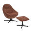 Cayliana Upholstered Swivel Accent Chair with Footstool-535190767