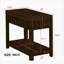 Table de bout rectangulaire avec tablette de rangement et pieds en bois-730782976