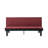 Dark Red 62.99" 5-Position Adjustable Convertible Futon Sofa Bed Faux Suede Twin Sleeper For Small Spaces Living Room Office Guest Room-1789404080