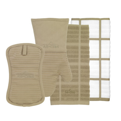 All-Clad 4-Piece Potholder and Oven Mitt Set