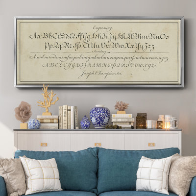 Manuscript Sampler V- Framed Canvas