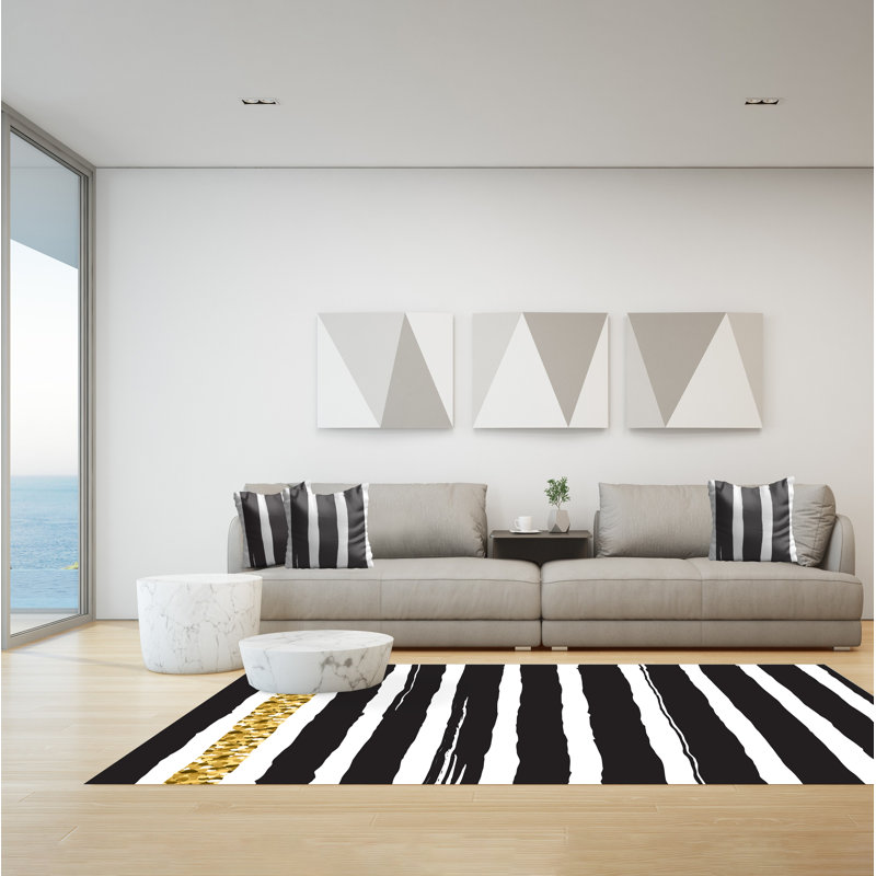 Freedia Striped Area Rug, Rectangle 140 x 200cm