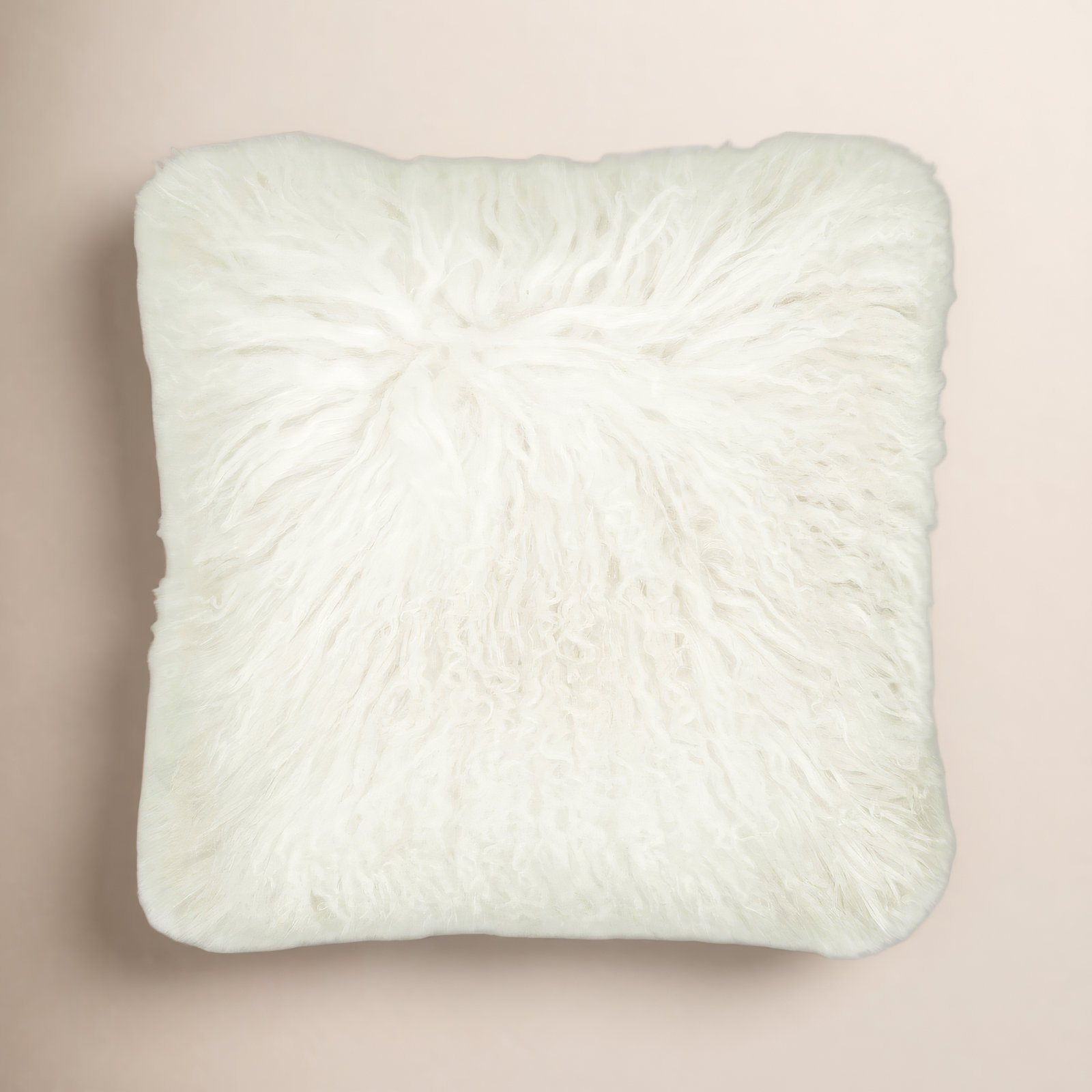 Kiefer Leather Throw Pillow, Natural Ivory