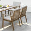 Ensemble de chaises de salle à manger d'extérieur 4 pièces par SeeHill, chaises de patio en aluminium avec coussins, fauteuils modernes résistants aux intempéries pour patio, jardin, balcon, brun