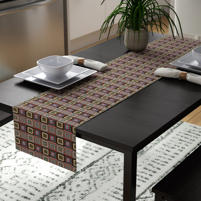 Lorenzo Retro Squares Milliken Signature Table Runner