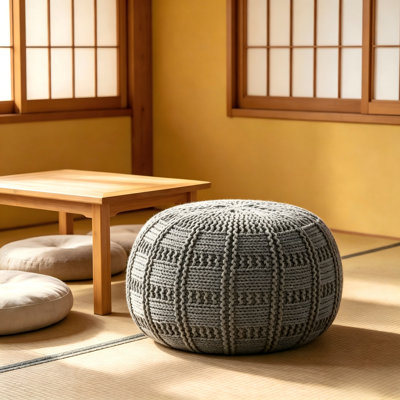 YUNY KNITTED COTTON 20 X 20 ROUND POUF