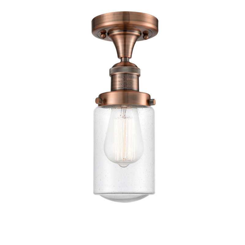 Plafonnier semi-encastré 4,5 po Saroyan, Ampoule DEL 6 watts Vinage, Grainé, Cuivre antique