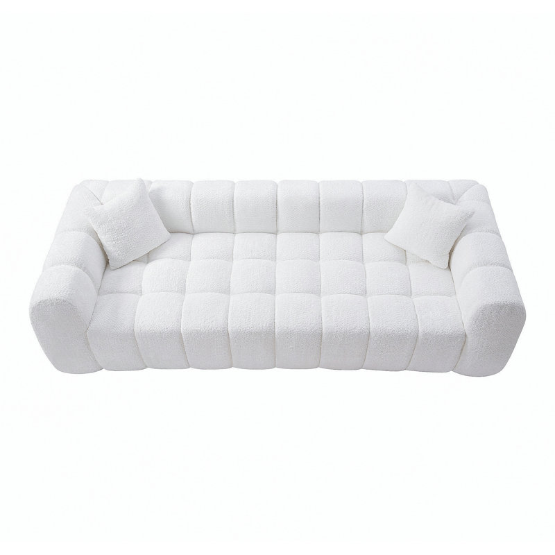 Canapé Marshmallow Cloud Compressed, White Boucle