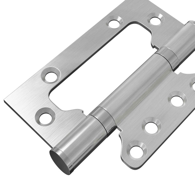 vidaXL Hinge Silver Steel Silent Bearing Door Frame Smooth Operation