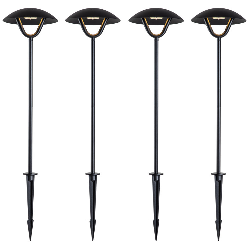 1-Light Matte Black Led Path Light With Ground Stake