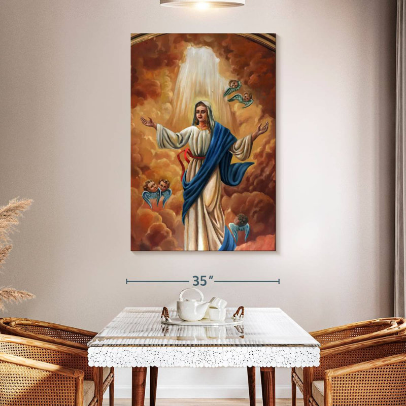 Vierge Marie, H 51 po x l 34 po
