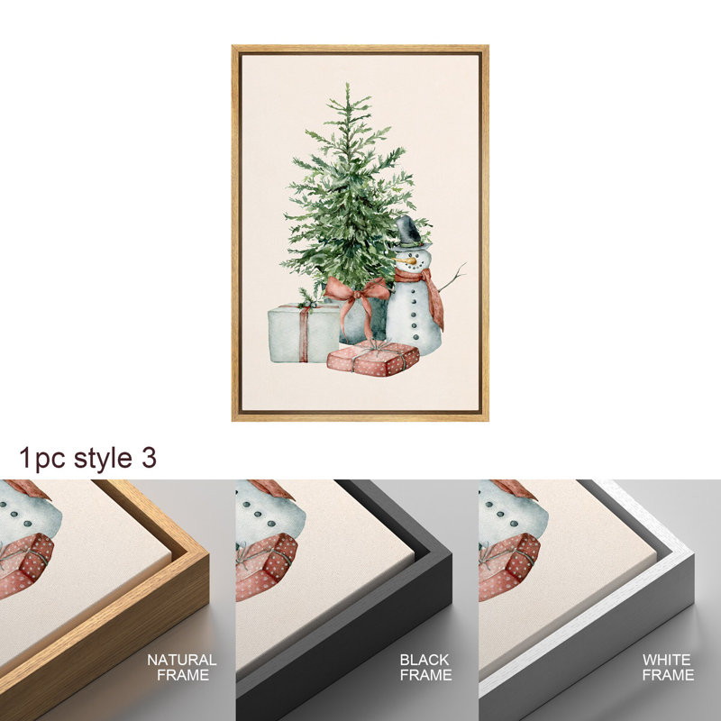 Célébration de Noël, animaux orignaux et papillons, photos murales de chambre de bébé moderne, impression numérique sur toile giclée sur toile