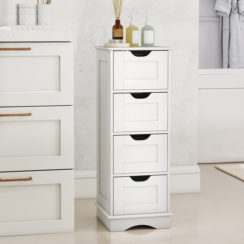 Freestanding Linen Cabinet, White