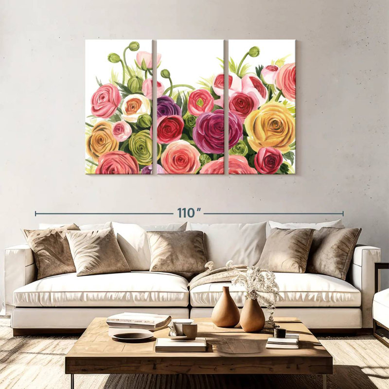 Panorama Harnek Ranunculus, H 48 po x l 74 po