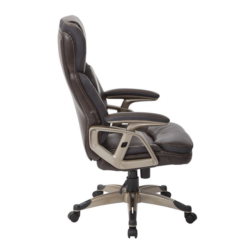 Fauteuil de direction ergonomique, Châtaignier/cacao