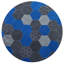 Hex Geometric Area Rug in Blue-66301153