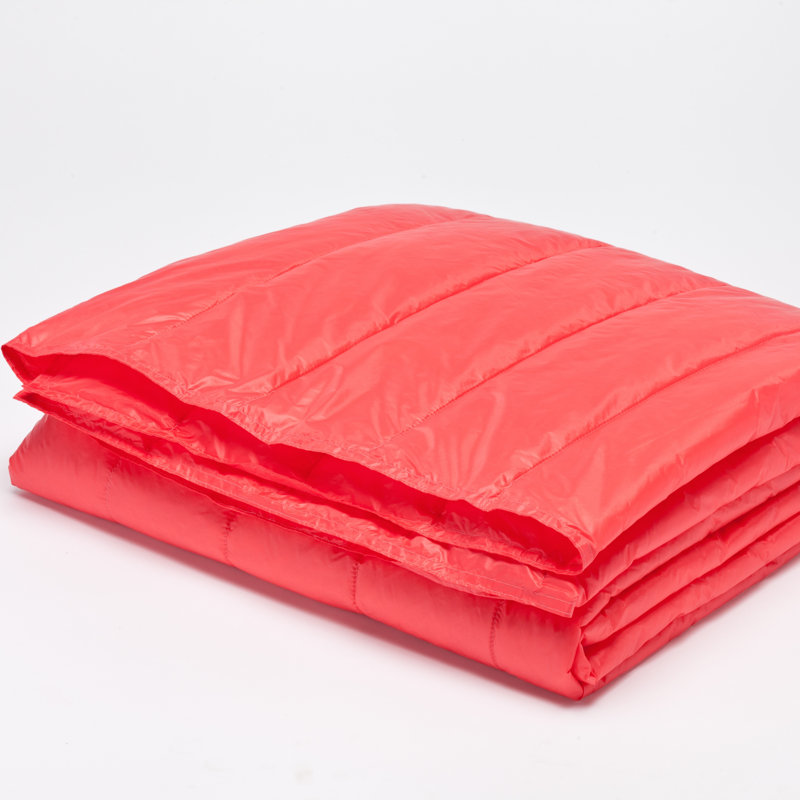 Quilted Throw Blanket, Coral, Queen