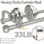 Tringle à rideaux double réglable de 5/8 po de diamètre avec faiteaux octogonaux, -644185616-644185612