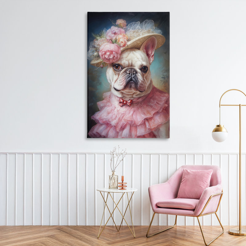 Feminine victorienne Frenchie, conception de Wumples, H 45 po x l 30 po