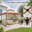 Tente de jardin pliable instantanée de 4 m x 4 m avec moustiquaire-136993709-136993708
