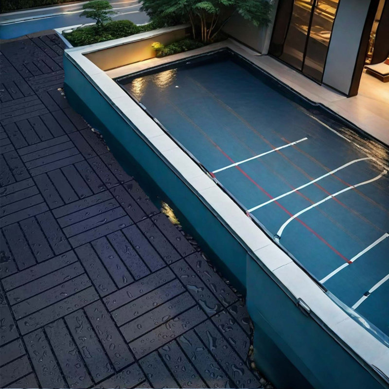 Paquet de 54 tuiles de terrasse en plastique emboîtables - Carré de 12 po x 12 po - Extérieur imperméable - Carreaux de terrasse de terrasse pour piscine - Installation facile - Matériau PP robuste - Capacité de charge élevée