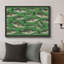 «Green Bass School Fish», reproduction d'art sur toile encadrée, impression sur toile-132153775-132153777