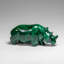 Genuine Polished Malachite Rhino Carving (129.2 Grams)
