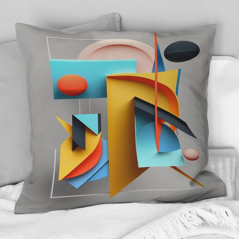 Coussin graphique à imprimé géométrique Abstract Compositions IV