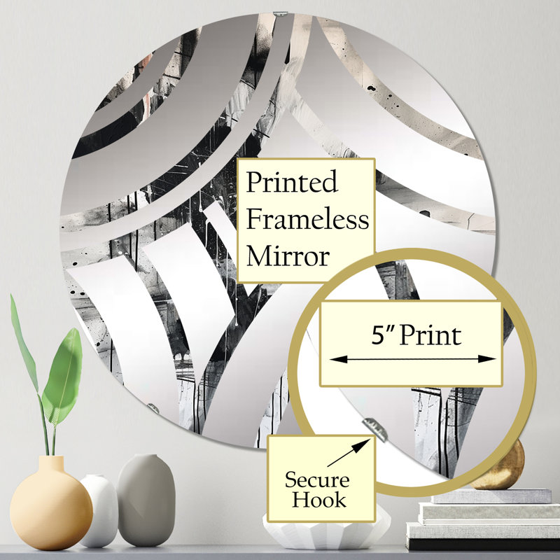 Miroir décoratif Bernerd, 23,6 po x 23,6 po