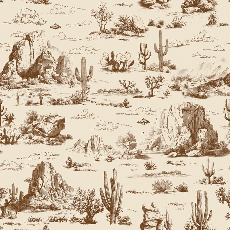 Papier peint adhésif Zone 51 Novelty Toile, Brun