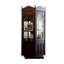 Noir + vitrail brun + bois manufacturé + vitrines en verre trempé