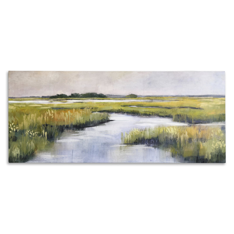 Art mural sur toile Grassy, H 13 po x l 30 po