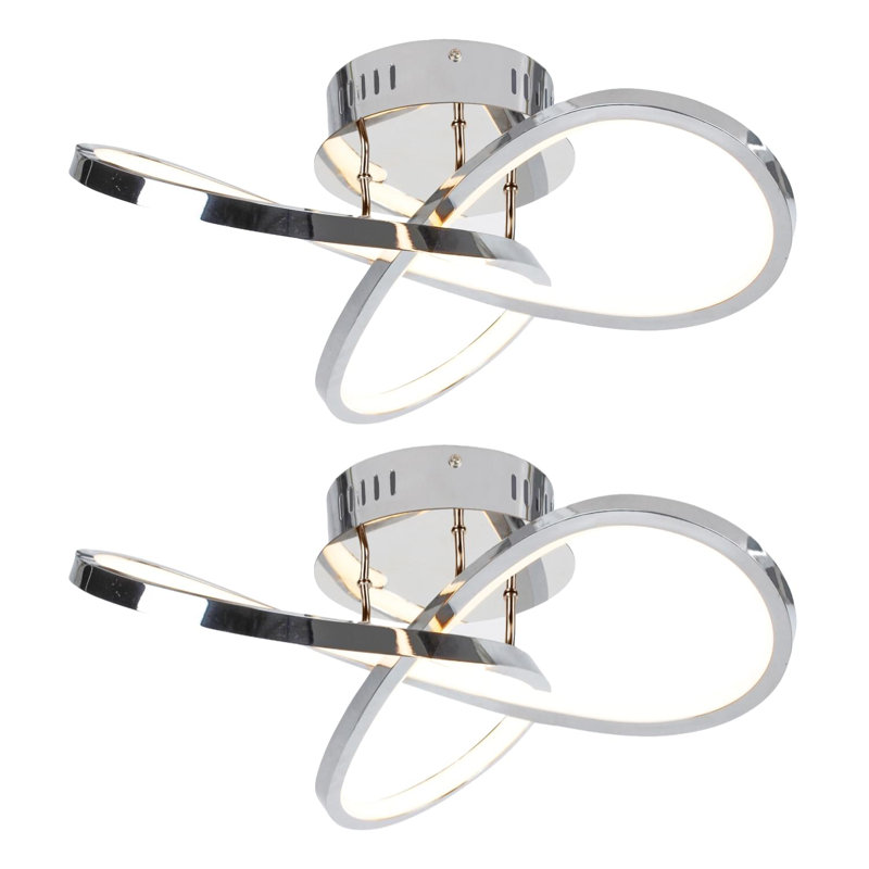 Cleophis LED Semi Flush Mount, Polished Chrome