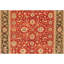 Tapis oriental rectangulaire en laine noué à la main rouge / beige / vert foncé-93234103