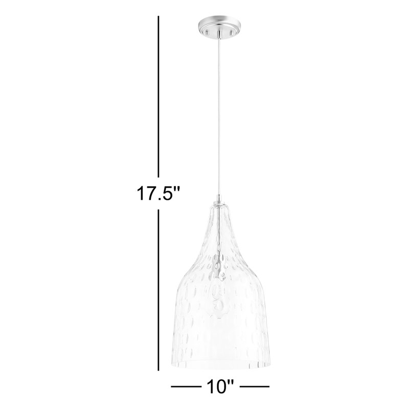 Luminaire sphère suspendu 1 lumières simple Josselyn, Nickel satiné