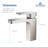 Blossom Brushed Nickel Solid Brass Single Hole Bathroom Faucet – Modern Vanity Sink Faucet with High Arc Spout, Single Handle, and Water Supply Lines-26720414-49185341