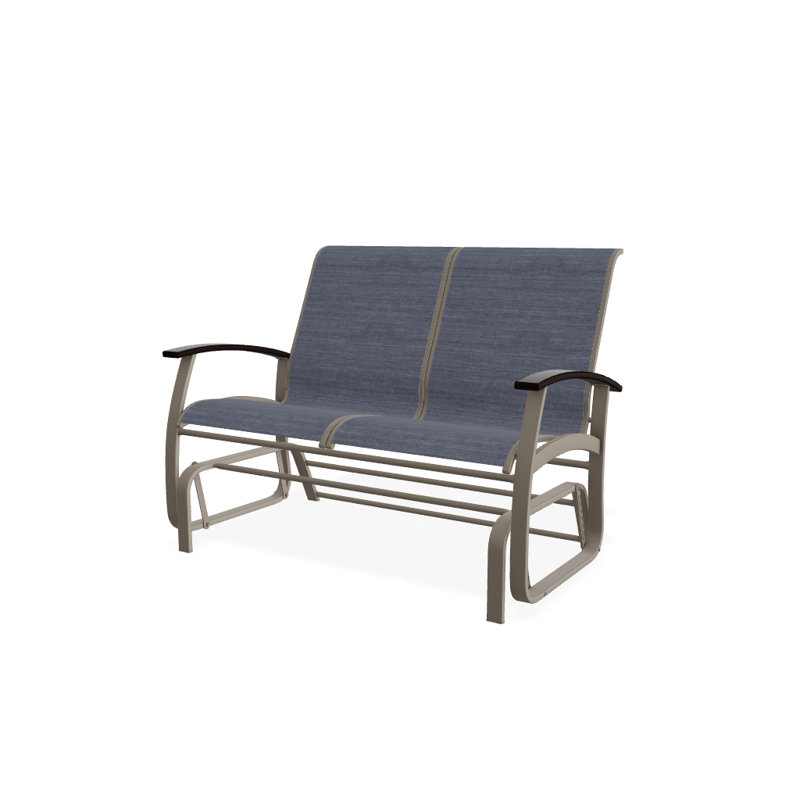 Belle Isle Outdoor Glider, Night, Kona P10, Textured Graphite