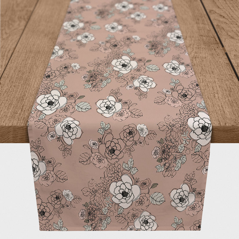 Chemin de table Arminia, 72 po x 16 po, Brun
