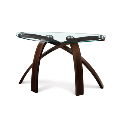 Comeaux 46'' Glass Top Console Table